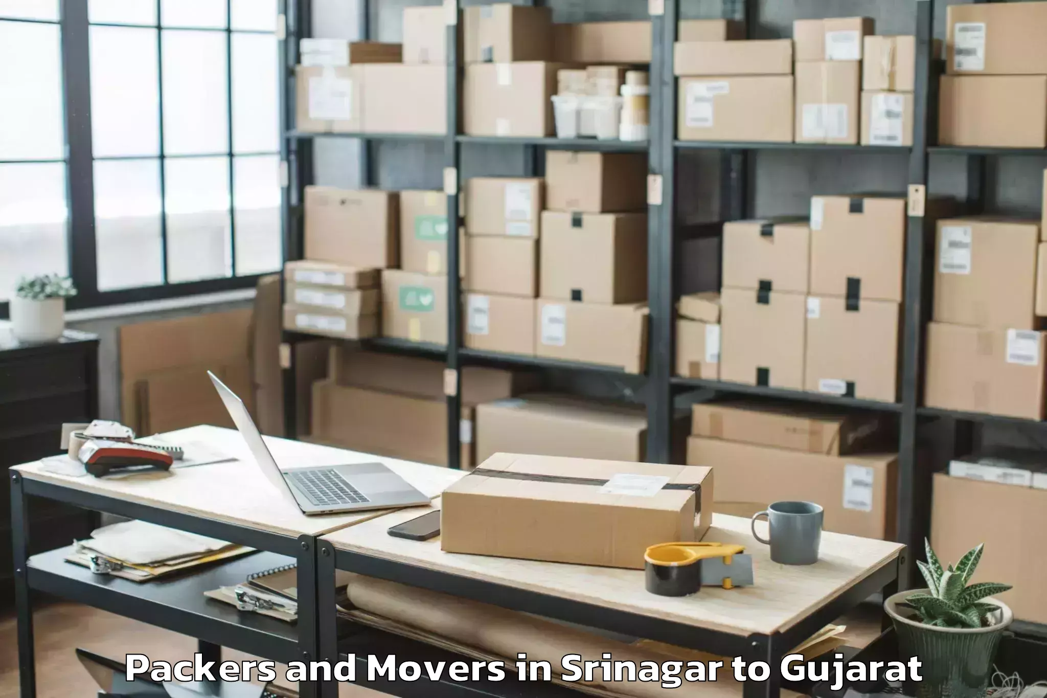 Professional Srinagar to Sarkhej Packers And Movers